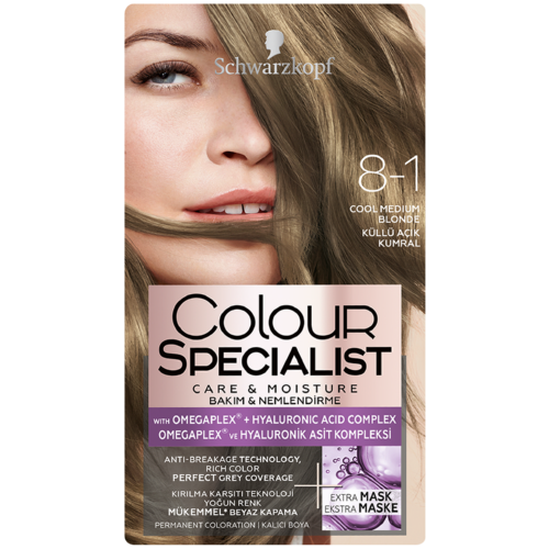 Schwarzkopf Colour Specialist Permanent Hair Colour 8-1 Cool Medium Blonde  - Clicks