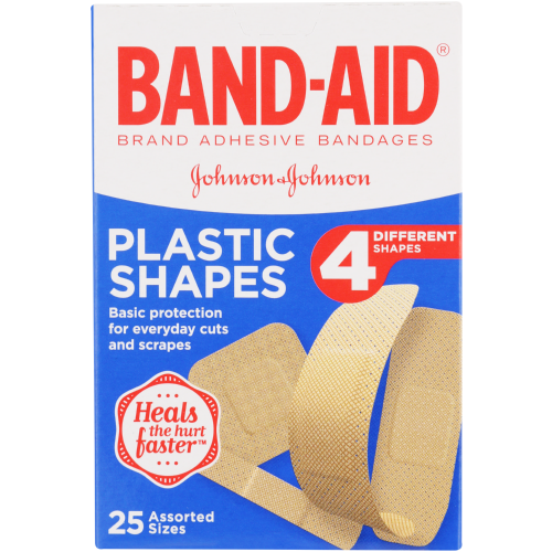 Band-Aid Plastic Shapes Assorted Sizes Pack Of 25 - Clicks