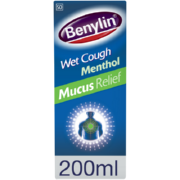 Wet Cough Syrup Mucus Relief Menthol Flavor 200ml