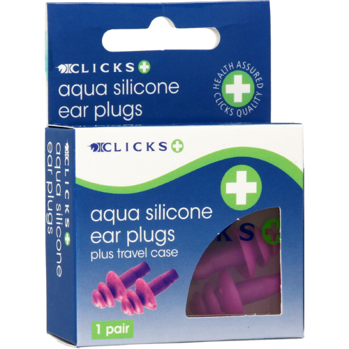 Aqua Silicone Ear Plugs 1 Pair