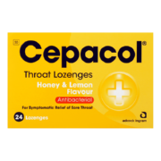 Throat Lozenges Honey And Lemon 24 Lozenges