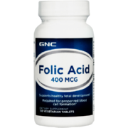 Folic Acid 400 mcg 100 Vegetarian Tablets