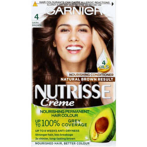 Garnier Nutrisse Creme Permanent Nourishing Hair Colour Brown 4 - Clicks