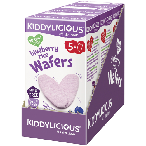 Kiddylicious Blueberry Wafers Multi-Pack 5x4g - 6 Months+ - Clicks
