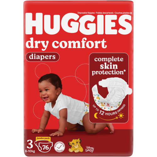 Huggies Dry Comfort Size 4 Jumbo Pack 66 Nappies