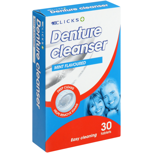 Clicks Denture Cleaning Tablets Mint 30 Tablets - Clicks