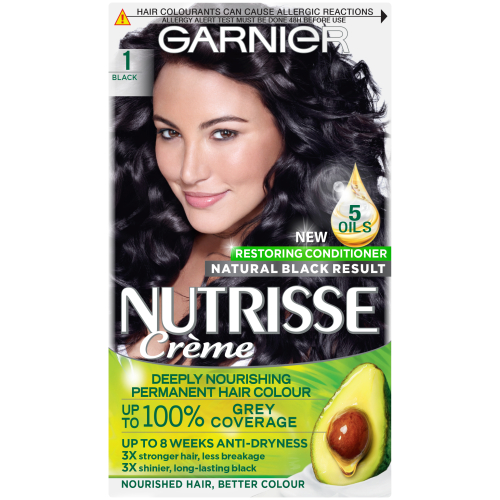 Nutrisse Creme Permanent Nourishing Hair Colour Liquorice Black 1