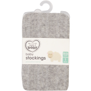 Girls Grey Stockings 3-6M