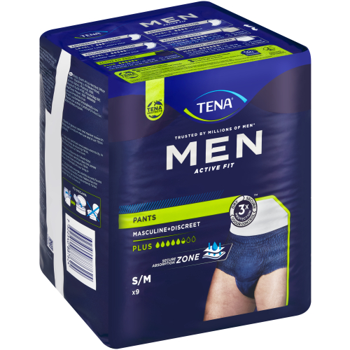 Tena Pant Men Active Fit Plus Medium 9 pack