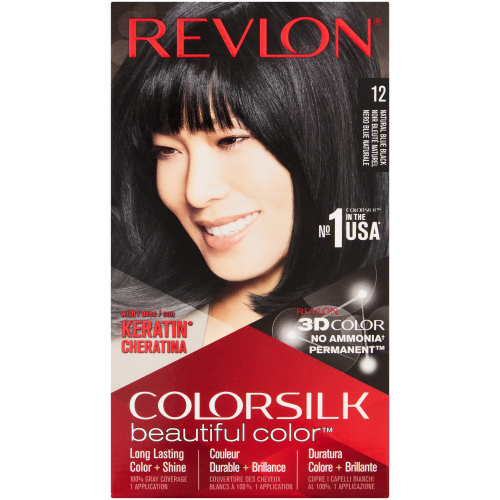 ColorSilk Permanent Hair Color Natural Blue Black 12