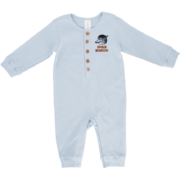 Henley Sleepsuit Baby Blue 12-18M