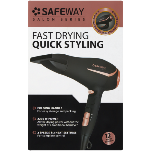 Safeway Salon Series Foldable Hair Dryer - Clicks