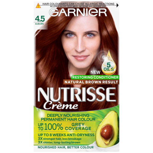 Garnier Nutrisse Creme Permanent Nourishing Hair Colour Auburn 4.5 - Clicks