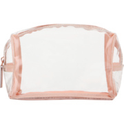 PVC Square Cosmetic Bag With Rose Gold Trim