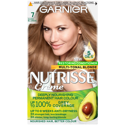 Garnier Nutrisse Creme Permanent Nourishing Hair Colour Dark Blonde 7 -  Clicks