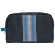 Mens Navy & Turquoise Toiletry Bag Large