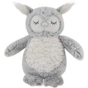 Plush Owl Grey & White Hair 25cm