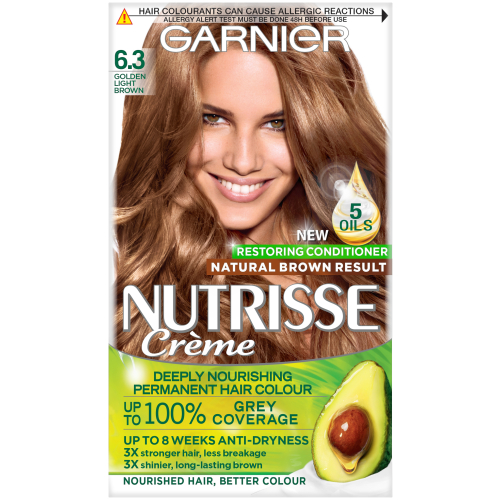 Garnier Nutrisse Creme Permanent Nourishing Hair Colour Caramel 6.3 ...