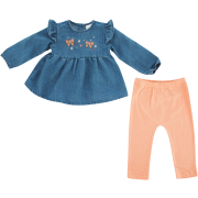 Girls 2 Piece Denim Top & Leggings 0-3m