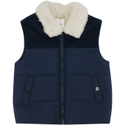 Boys Navy Quilted Gillet 3-6M