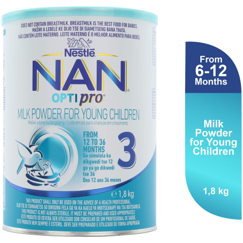 Nan Stage 3 Optipro Milk Powder For Young Children 1.8kg