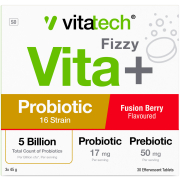 Vita+ Probiotic Effervescent Fusion Berry 3 Pack 10 Fizzies