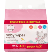 Mild & Gentle 6 pack x 80 Wipes