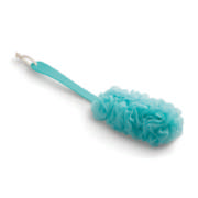 Backbrush With Plastic Handle Mesh Sponge Aqua