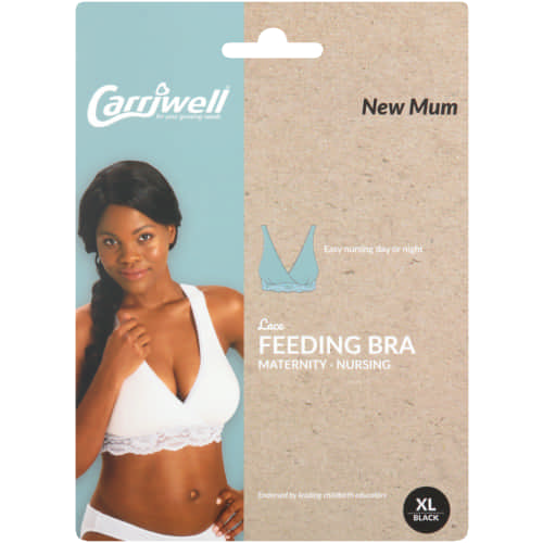 Carriwell Lace Feeding Bra Black Extra Large - Clicks