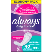Everyday Pantyliners Unscented 40 Pantyliners