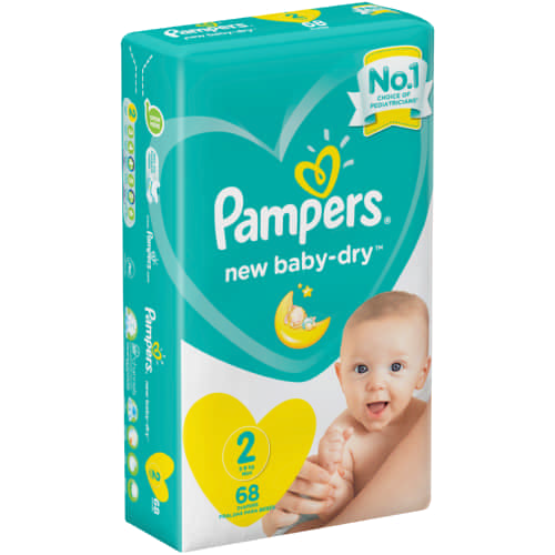 Pampers Baby Dry 68 Nappies Size 2 - Clicks