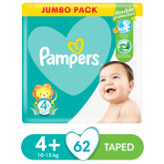 Baby Dry Nappies Jumbo Pack Size 4+ 62's