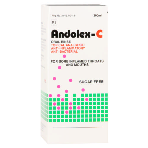 Andolex C Oral Rinse 200ml Clicks