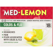 Hot Medication Lemon Menthol With Vitamin C 18 Sachets