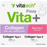 Vita+ Collagen Effervescent Mixed Berry 3 Pack