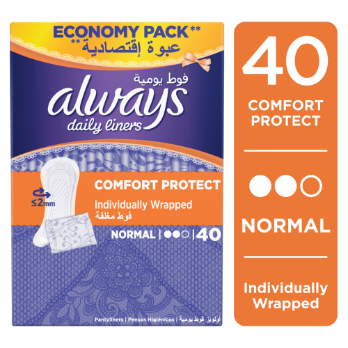 Pantyliners Normal Individually Wrapped 40s