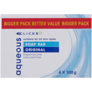Aqueous Fragrance Free Soap Bar Banded Pack 4X100g