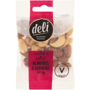 Roasted & Salted Almonds & Cashews 30g