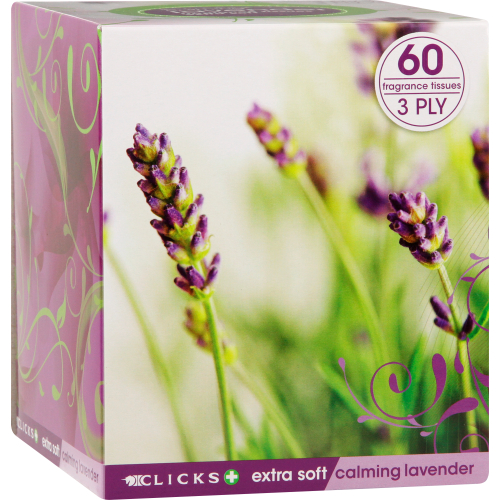3-Ply Facial Tissues Lavender 60 Tissues