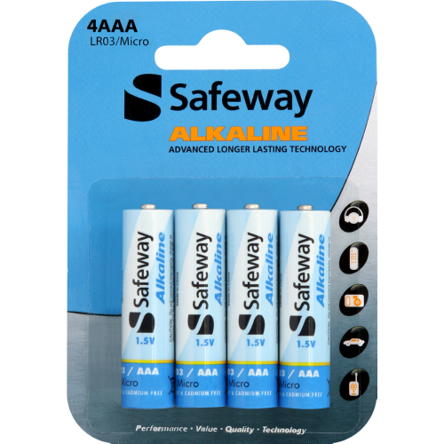 Alkaline AAA Batteries 4 Pack