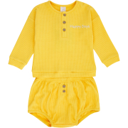 Boys Waffle Long Sleeve & Shorts Set 6-12M