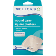 Advanced Wound Care Hydrocolloid Square Plasters 6 Plasters