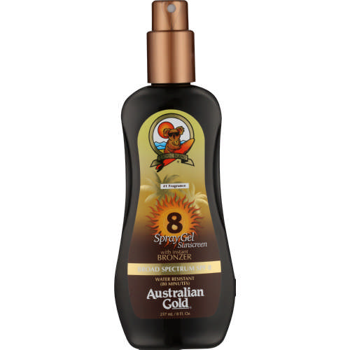 Australian Gold SPF8 Sunscreen With Instant Bronzer 237ml - Clicks