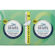 Essentials Winged Pads Unscented 16 Pads