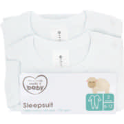 2 Pack Sleepsuits Blue 0-3M