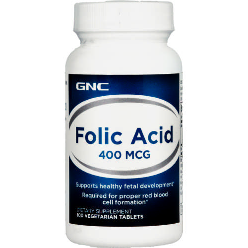 Folic Acid 400 mcg 100 Vegetarian Tablets
