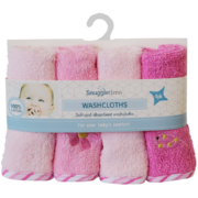 Wash Cloth Pink 4 Pack