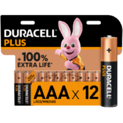 Plus Alkaline Batteries AAA 12s Economy Pack