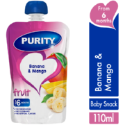 Pureed Baby Food Banana & Mango 110ml