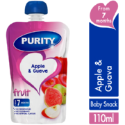 Pureed Baby Food Pouch Apple & Guava 110ml
